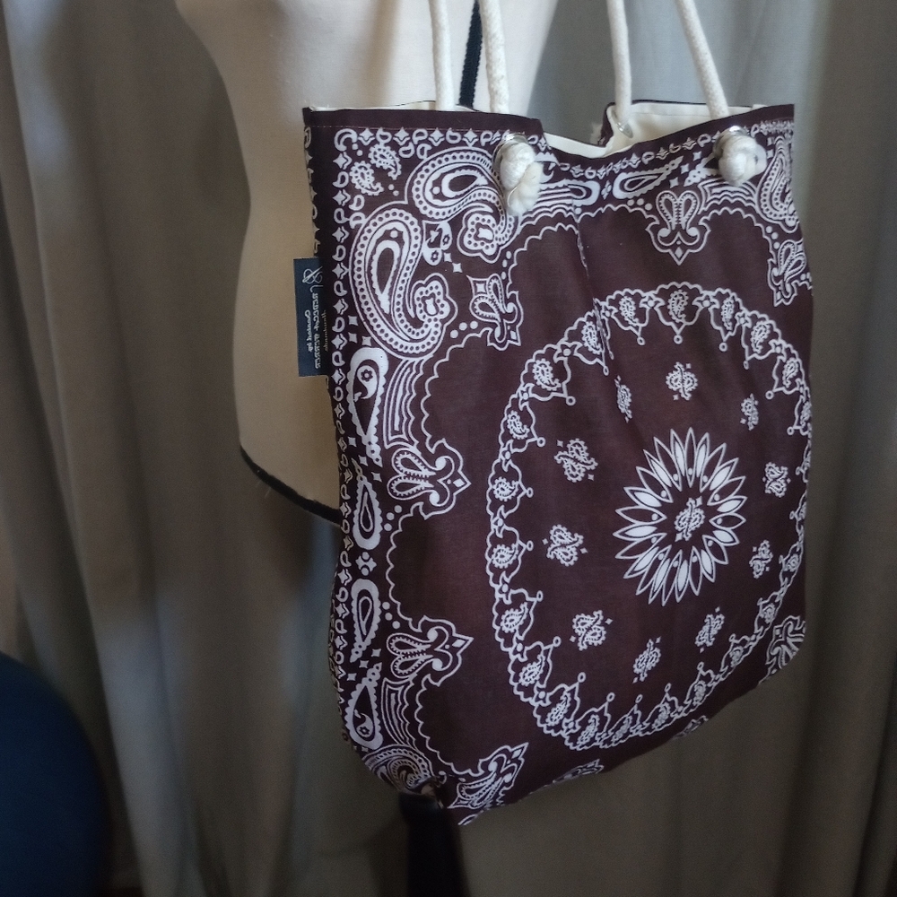 Brown Paisley Tote Bag